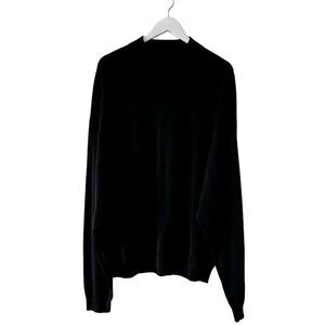 Baracuta Vintage Silk Blend Black Mock Neck Retro Knit Men  Sweater SZ 2X #2296